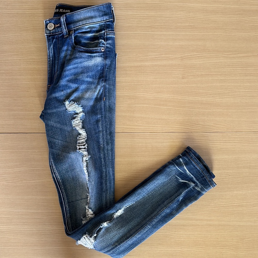 Express Ripped High Rise Jeans 00 - Picture 3 of 12